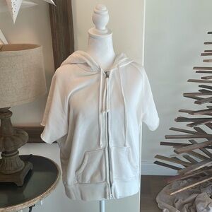 Nili Lotan Zip Up, Half-Sleeve Hoodie